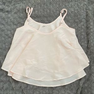 Hollister Pink Chiffon Flowy Tank Top